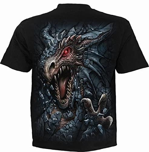 Spiral - DRAGON S LAIR (Unisex Black Short Sleeve T-Shirts) Ex Large 2XL
