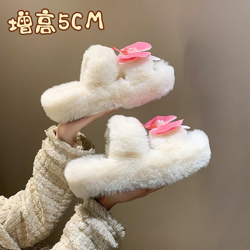 Fashion 2024 New Home Women's Slipper Shoes for Women Autumn Winter Contton Warm Plush Non Slip Grip Fluffy Embroidery Shoes Large Size