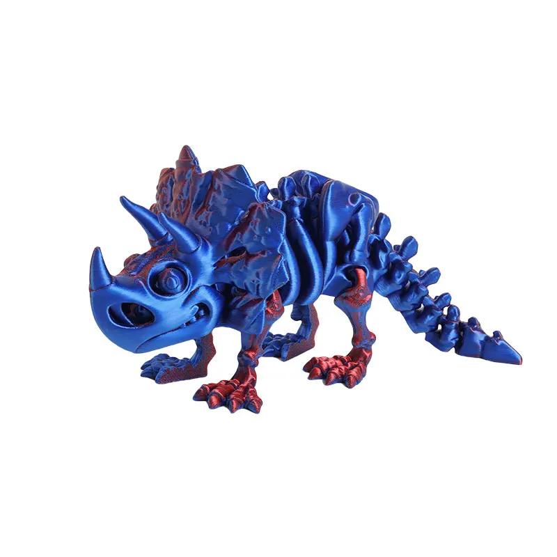 3D Printed Dragon Dinosaur Model Joints Can Move Freely Desktop Craft Ornament Gifts for Kids For Landscaping Decoration