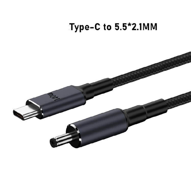 140W Type C to DC5.5x2.5mm 5.5x2.1mm 4.5x3.0mm 6.0x3.7mm 7.4x5.0mm Power Cable