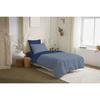 Complete Reversible Duvet Cover Set "Vanessa" 4 Pieces for 90 X 190 Bed Gabrielle Marine