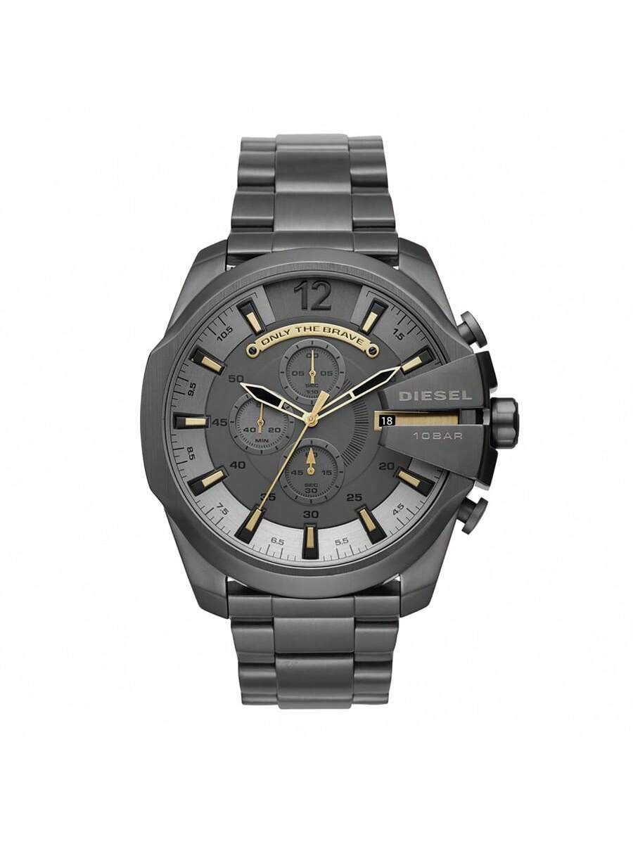 

Мужские кварцевые часы-хронограф Diesel, циферблат 51 мм, браслет из нержавеющей стали, подходят для формальных мероприятий DZ4466 темно-серого