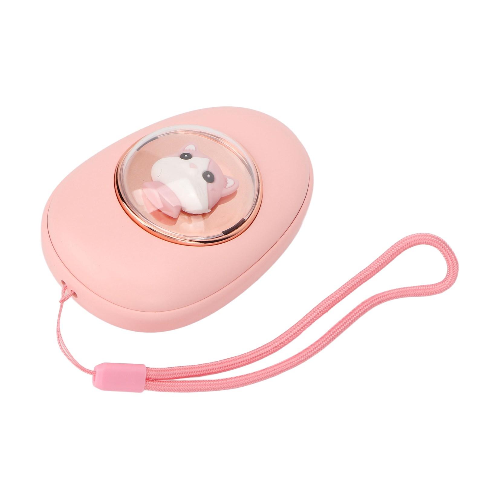 

Электрическая грелка для рук 2 в 1 в форме космической капсулы с двухсторонним нагревом, карманный павербанк, розовый кот