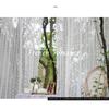 French Pastoral Vintage White Gauze Window Screen Curtain Vine Pattern Jacquard Lace Finished Punch Hook Curtain Fabric