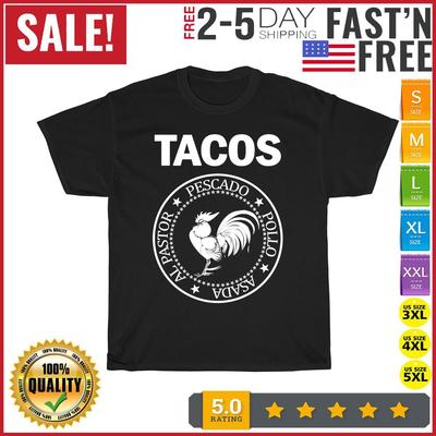I Love Tacos Al Pastor Pescado Pollo Asada Taco Rooster Premium T Shirt Unisex