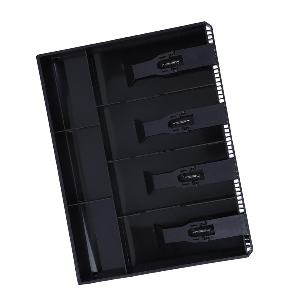Cash Drawer Register Insert Tray Replacement 4 Bills 3 Coins Money Storage Box (Black)