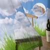 Blue Sky White Clouds Grassland Tulle Window Curtains Living Room Organza Sheer Voile Curtain Bedroom Kitchen Home Decor Drape