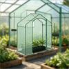 Chic Greenhouse,Terrace Greenhouse,Greenhouse with Roll-Up Arch Zipper Door,Plant Winter Tent,Outdoor Greenhouse