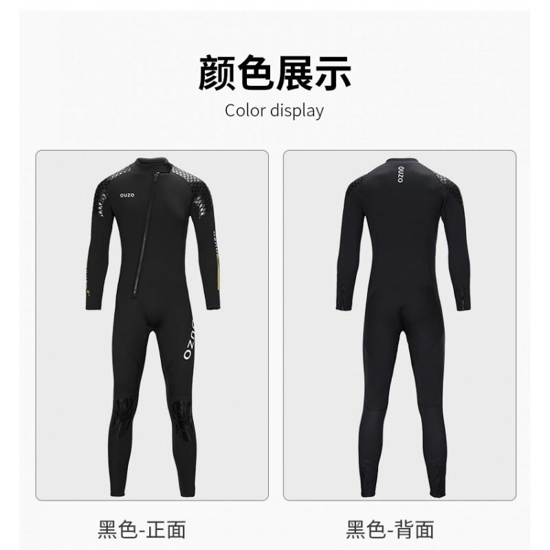 3mm Diving Suit OUZO Men Women's Long-sleeved One-piece Thick Warm Surfing Swimming Snorkeling Jellyfish