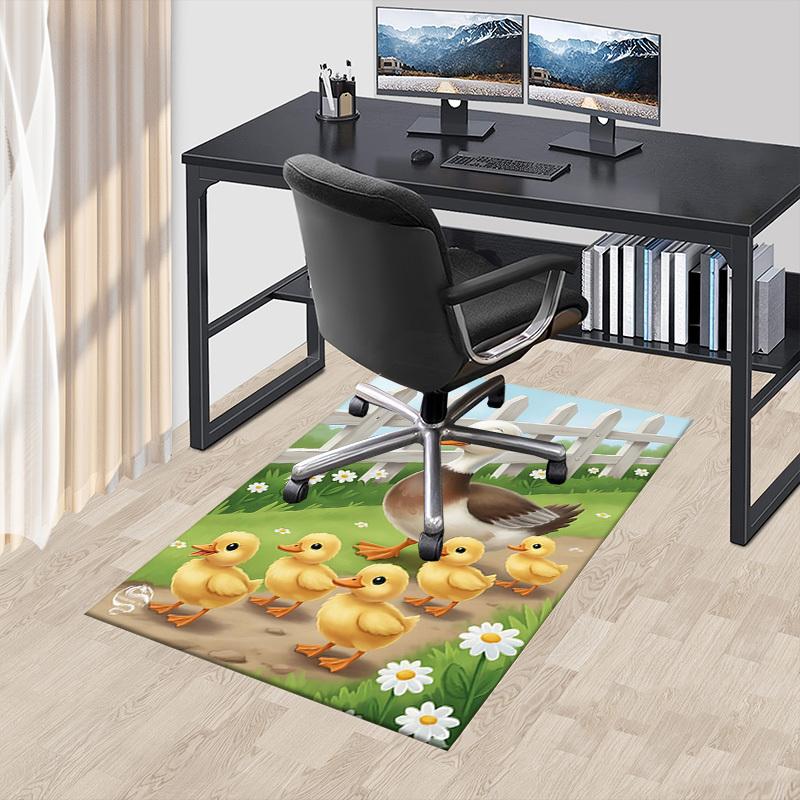 1PC Ducklings Duck Non-Slip Floor Carpet Compatible for Office&Living Room&Bedroom&Dining room - Flat - Weave Machine-S0387