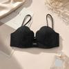 Anti-Sagging Wireless Gather Bra Shiny Push Up Bra Lingerie Petal Cup Bra  Women