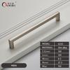 Oukali American Style Square Black Polish Chrome 128Mm 160Mm Furniture Gold Cabinet Handles Pull