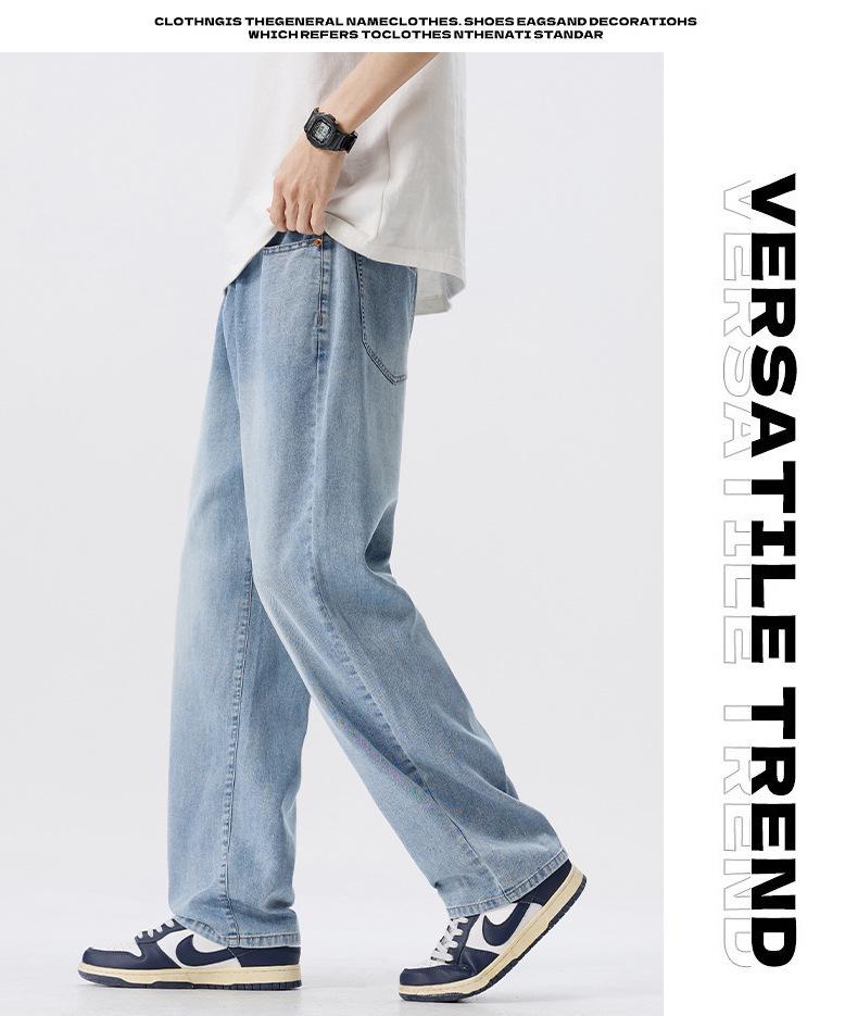 Mingge Herren Lyocell Tencel Jeans - Sommer 2025 Dünn, Kühl, Bequem, Locker Geschnittene Straight-Leg Hose