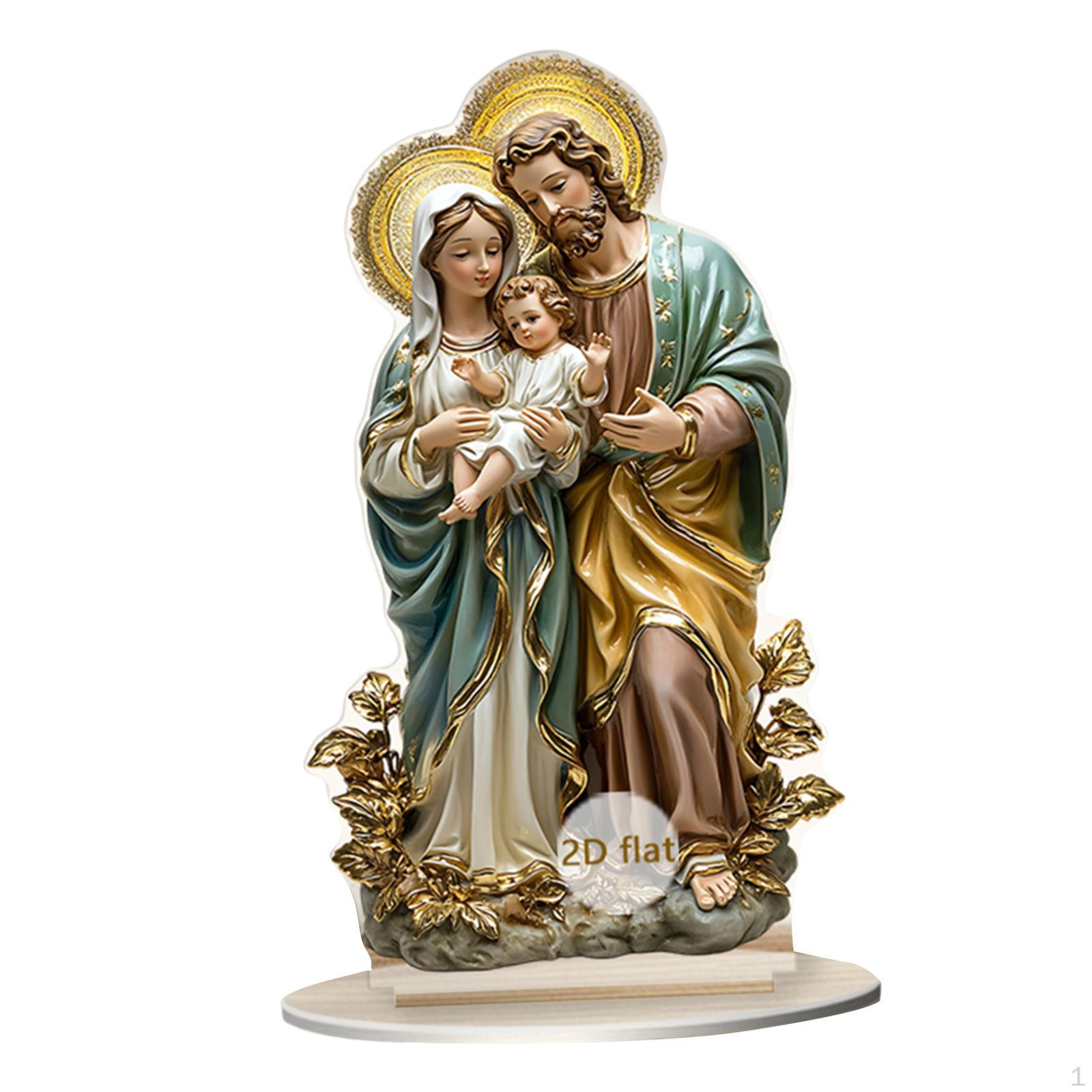 

2D Акрилова Різдвяна Прикраса, Релігійна Прикраса для Книжкової Полиці, Шафи, Столу 11.4cmx20cm