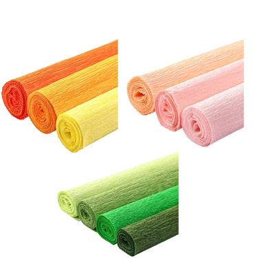 Set Artigianale Fiore di Carta Crespa Colorata Carta Artigianale Texturizzata 50X250CM per Rotolo per Bouquet Fai da Te, Arte e Artigianato per la Classe
