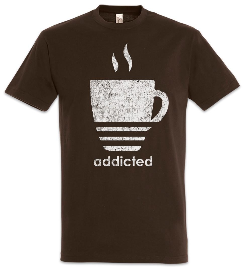 

Coffee Addicted Mens T-Shirt Mens Womens Tees Top Coffee Coffee Drinker Love Love Morning Grump Cafe S