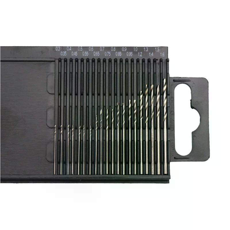 20/25 Stück Holzbearbeitung Kunststoff PVC Leiterplatte Mikrobohrwerkzeug Vollschliff Mini Spiralbohrer 0,3-1,6mm/0,5-3,0mm Satz