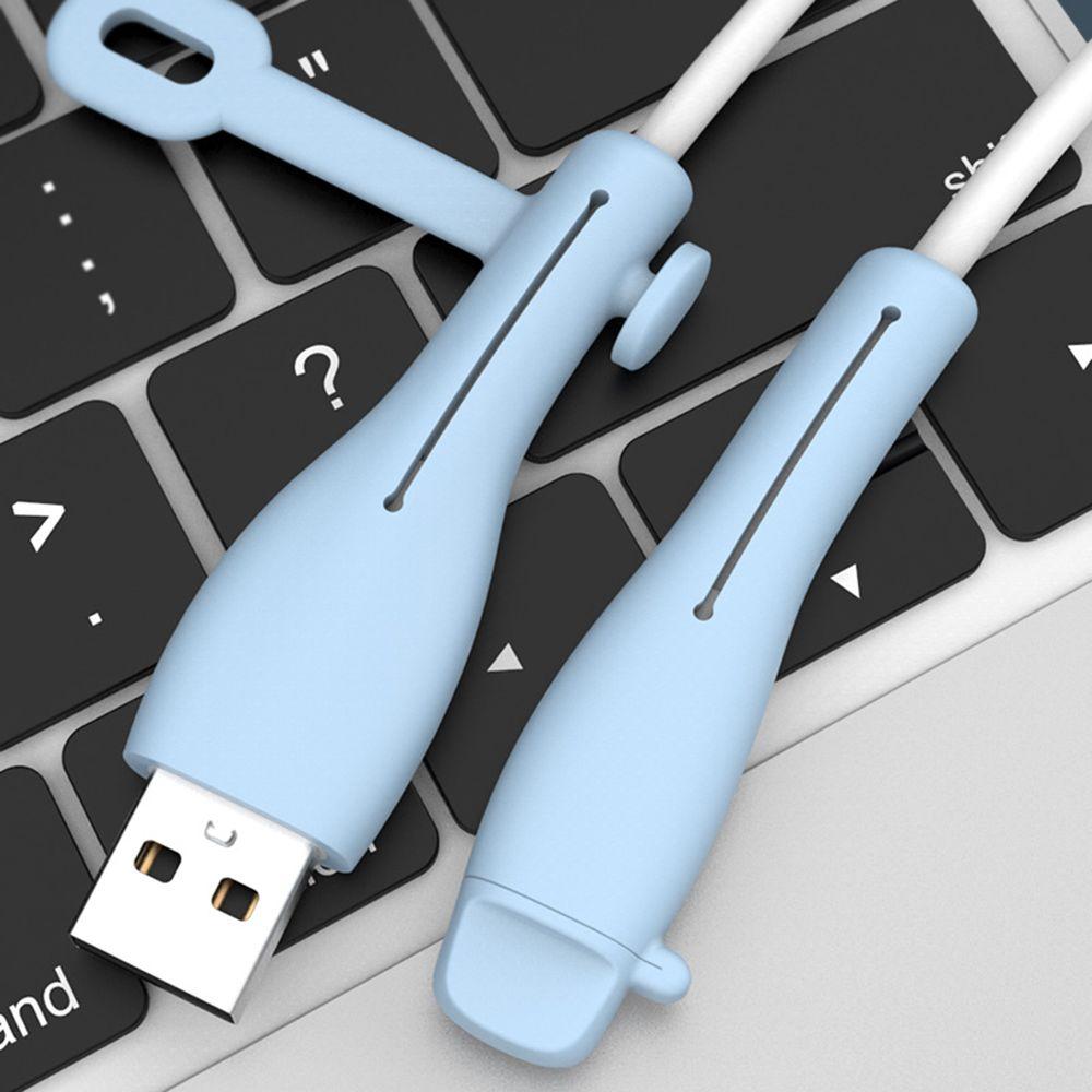 Cable Holder Cord Saver Protective Cap Cable Organizer Cable Protector Wire Winder Silicone