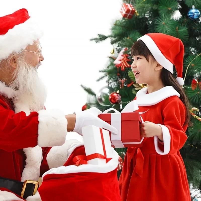 Vánoční čepice Plyšová Měkká Ultra Silná Teplá Čepice Santa Clause Silná Ultra Měkká Plyšová Čepice Santa Clause Festivalová Čepice Bavlna Samet