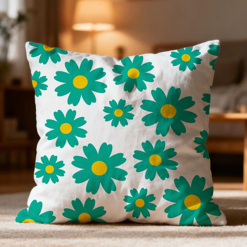 Hot Floral Cushion Cover Soft Washable Pillow Case Multi-Scene for Couch Bed Travel Office Use