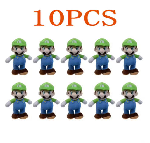 *Super Mario Bros Plush Classical Mario Luigi Cute Cartoon Stuffed Toy Soft Doll Xmas Gift