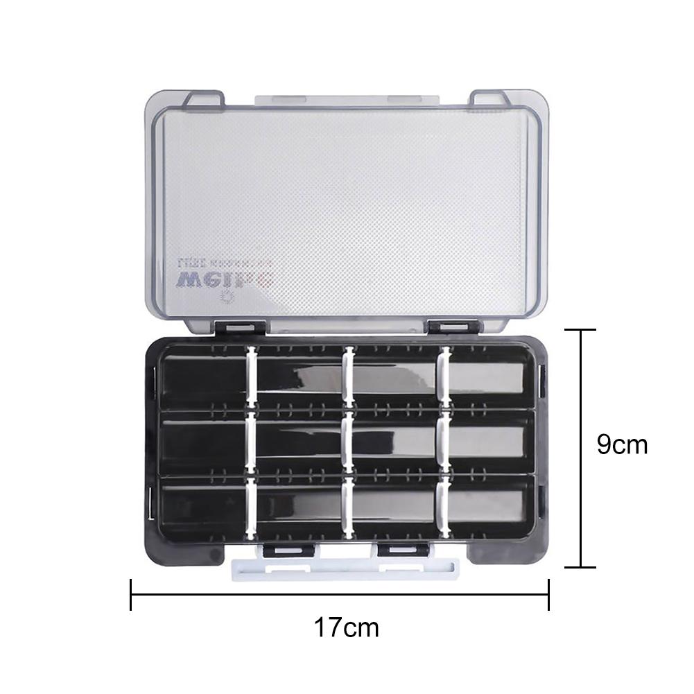 Fishing Tackle Box Portable Fishing Accessories Lure Hook Storage Case 12 Compartments Removable Fishing Tool Organizer Boxes