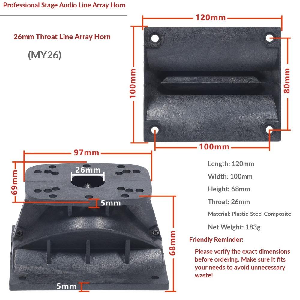 1Pcs Wide Coverage Angle Tweeter Horn Wave Guide  for Public Address System and Car Audio