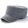 Washed Cotton Big Head Men Military Cadet Cap Army Style Navy Baseball Hats Flat Top Sun Caps for Women