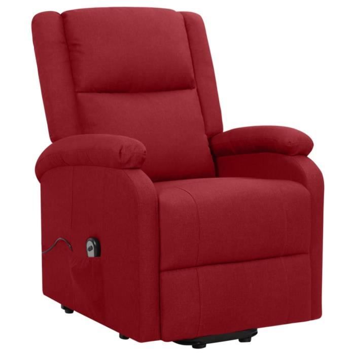 VidaXL Fauteuil inclinable Rouge bordeaux Tissu