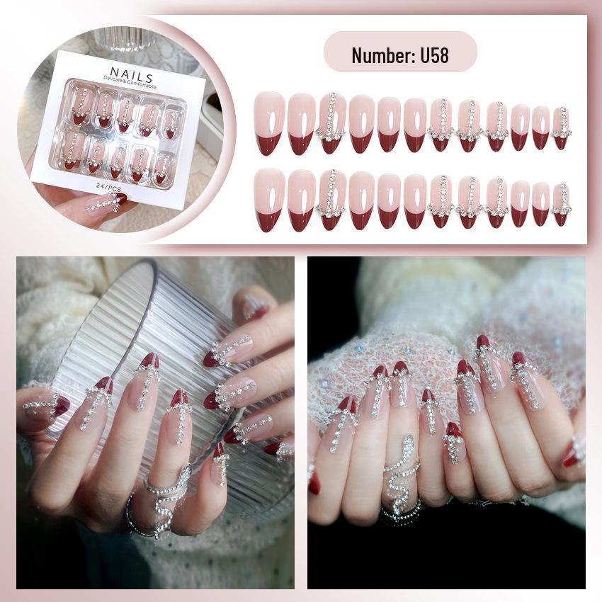 High-End Handmade Nail Art: Pure Desire Style Rhinestone Nail Stickers Collection.