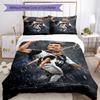 Cristiano Ronaldo Bedding Set Breathable Duvet Cover with Pillowcases Decorative Bed Linen for Bedroom Home Decoration Birthday Gift