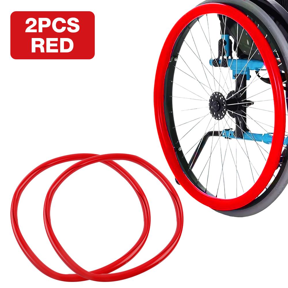24In Wheelchair Wheel Protector, Manual Wheelchair Accessorie Multi-Color Silicone Push Handle Cover, Wheelchair Anti-Slip Cover