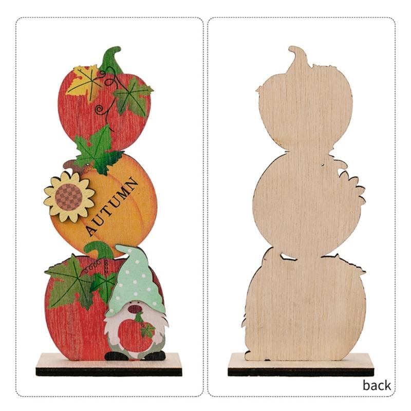 Wood Autumn Signs for Thanksgiving Mantelpiece Embellishments for Autumn Home Garden Decors