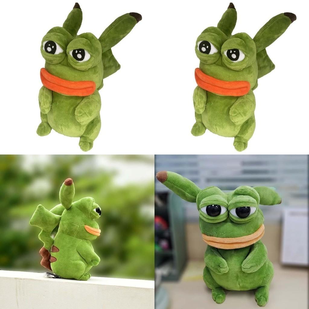 Cute Pokemon Pikachu Pepe The Frog Sad Kawaii Plush Dolls Stuffed Animal Decorations