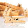 Objets décoratifs - COM-FOUR - CF16631 - Mini pinces à linge en bois - Réutilisables - 120 pièces