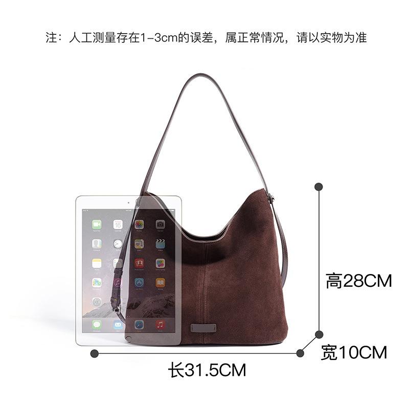 Women's Bag New Large-capacity Bucket Bag Lazy Wind Commuting Retro Fashion Versatile Leather Shoulder Armpit Bag