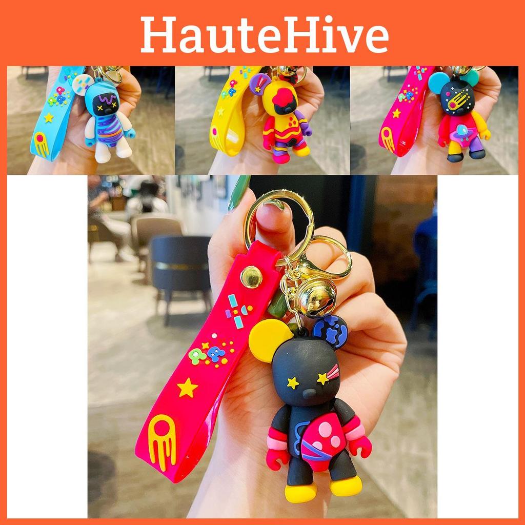 Adorable Creative Colorful Graffiti Bear Keychain Perfect For Couples And Gifts