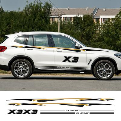6PCS Adesivos de PVC para porta de carro para BMW X3 E83 F25 G01 Tuning Acessórios para automóveis Listras Decoração Filme de vinil Decalques Corpo