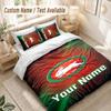 Custom Name Bedding Set 3 PiecesSouth Sydney Rabbitohs Print Duvet Cover + 2 Pillowcases Soft Bed Decor