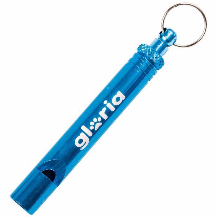 Sifflet d'entraînement en aluminium - Gloria - 6 cm - Bleu - Solide et durable - Facilite la communication