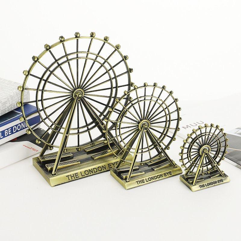 Landmark Building Ornaments Metal Clock Big Ben Model Gift London Souvenir Living Room Creative Ornaments Desktop Decorations
