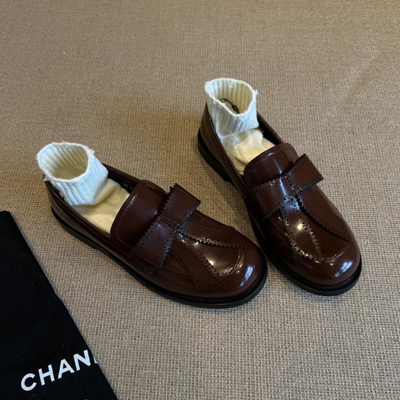 

Версия из коровьей кожи~ Тупоносые туфли-лодочки в стиле ретро-колледж на низком каблуке, женские 40