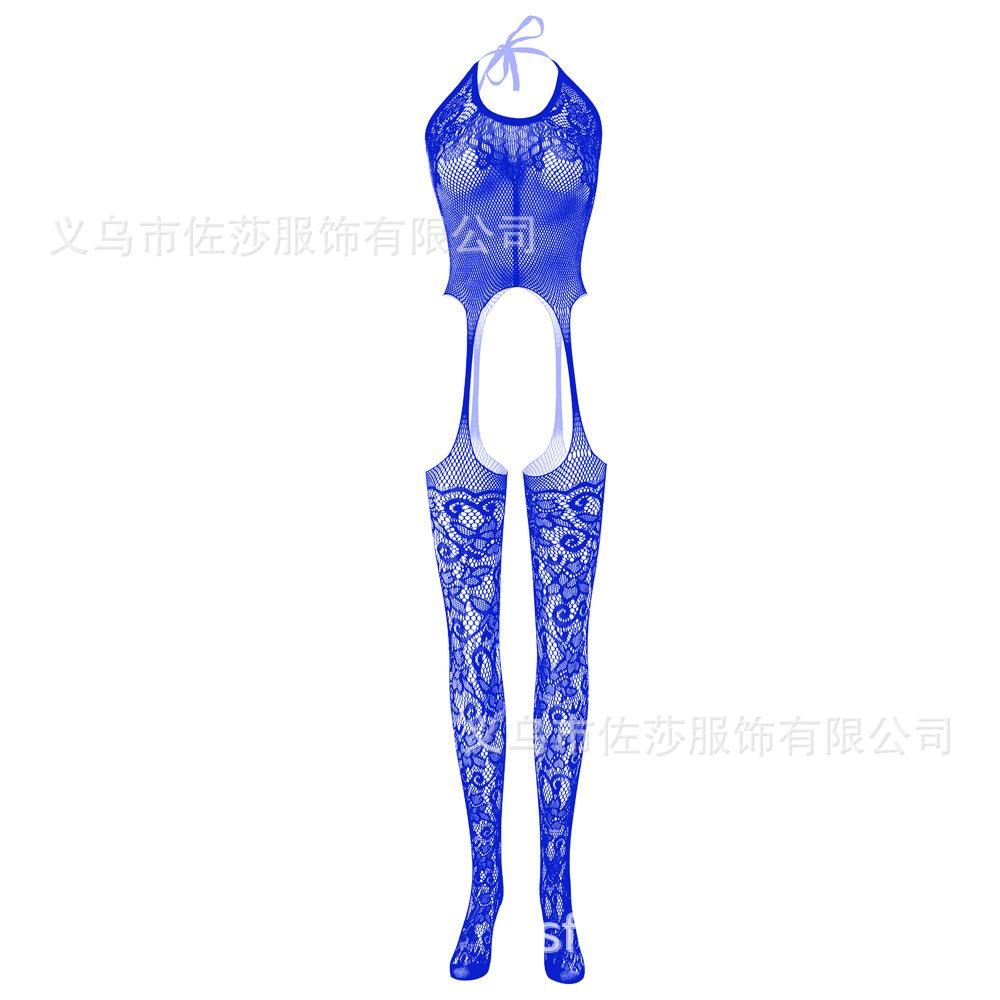 Sex Underwear Uniform Jacquard Onesie Lace-up Crotch Tights Stockings