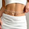 2 Stück/Set Böhmischer Stil Perlen-Hüftkette Körperkette Schmuck Körperkette Schmuck Bikini Bauchkette Mädchen