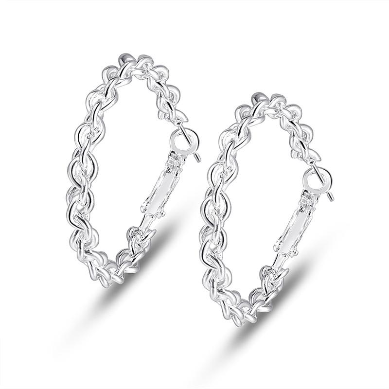 Fashion Women Jewelry Silver plated Hoop Studs Dangle Earrings