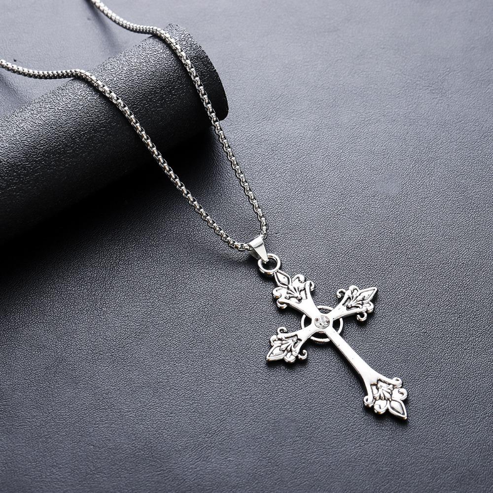 Kreuzkette Herren Titanstahl Nicht Verblassend Hochwertiges Gefühl Vielseitiges Persönlichkeitsdesign Sommer Accessoires Damen Trend Einfacher Schmuck