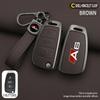 2026 Hot For qaz1 A6 S6 RS6 C5 C6 C7 4F S line Zinc Alloy Leather Car Key Case Cover Shell Holder Protection Keychain Bag Car Accessories