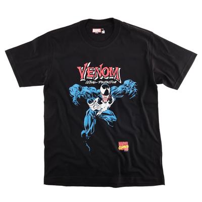 EVERSOUL Marvel VENOM Kurzarm-T-Shirt, Amerikanisches Comicbuch Venom Bösewicht Merchandise, Unisex, Schwarz, Größe M [Parallelimport]