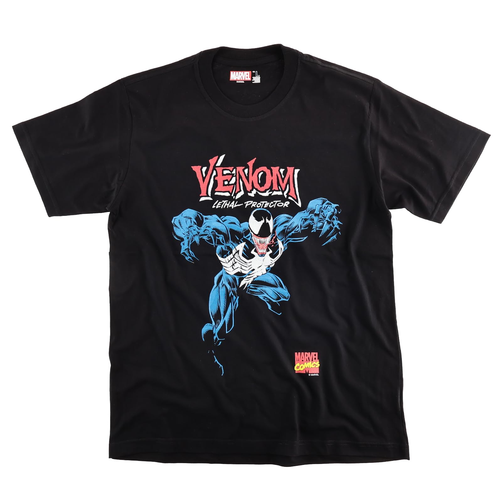 

EVERSOUL Marvel VENOM Short Sleeve T-Shirt, American Comic Book Venom Villain Merchandise, Unisex, Black, Size M [Parallel Import]