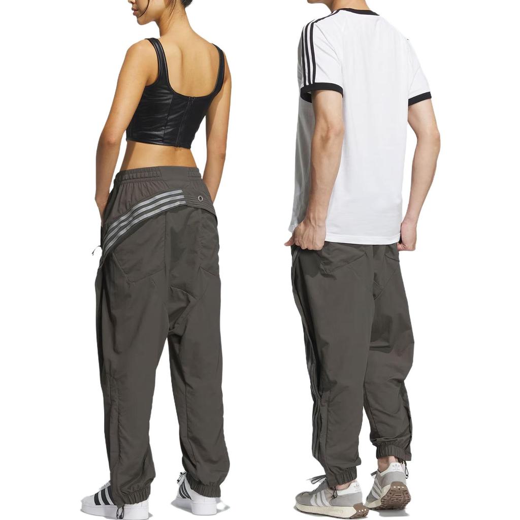 Adidas Originals X Hamcus Kolaborace FW23 Tři pruhy Cvočkové zapínání Boční Sportovní Dlouhé Kalhoty Unisex Kalhoty Tmavě-Armádně-Zelená IX7078